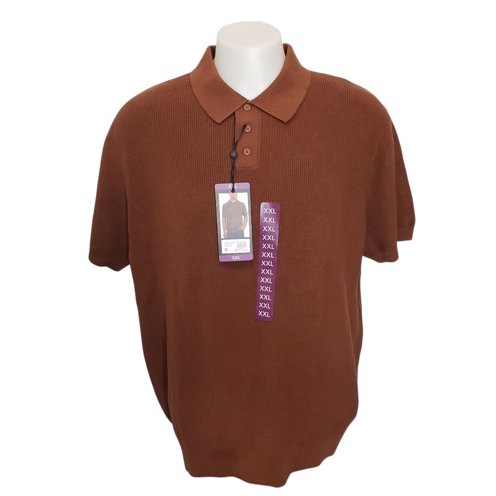 DKNY Men's Sweater Polo‎ Size XXL Color Orange